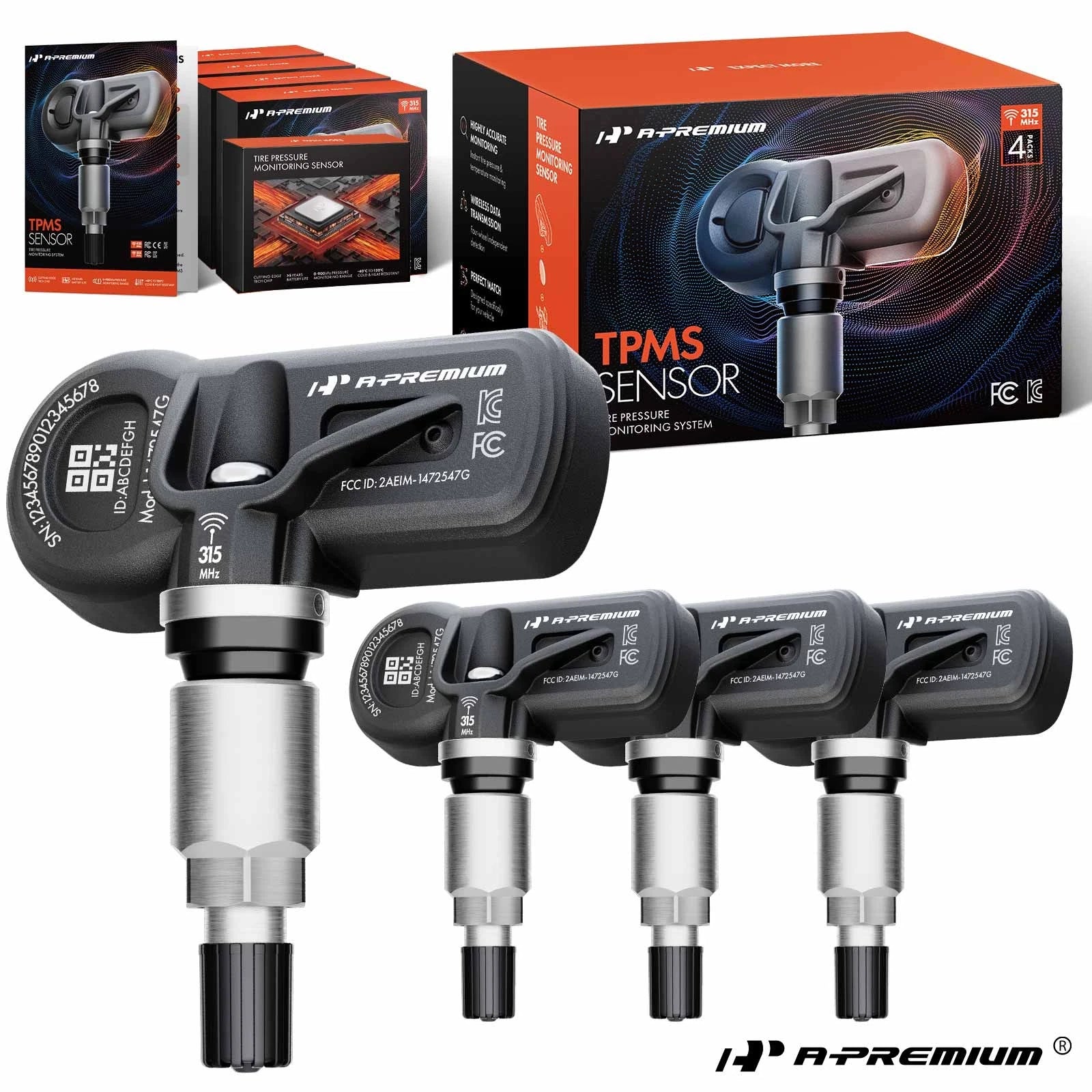 Set of 4 TPMS Tire Pressure Monitoring Sensors for GMC Sierra 1500