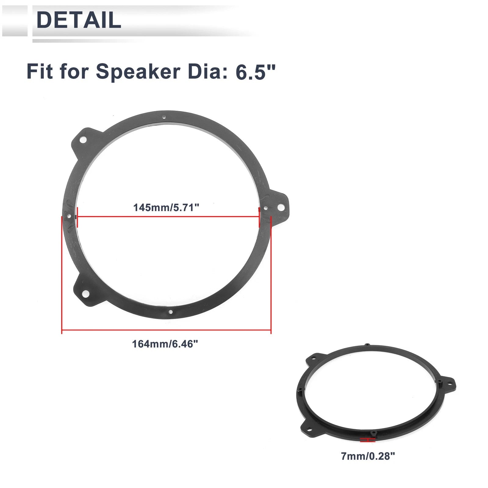 2X Speaker Spacer Ring for BMW 3 E46 6.5" Tweeter