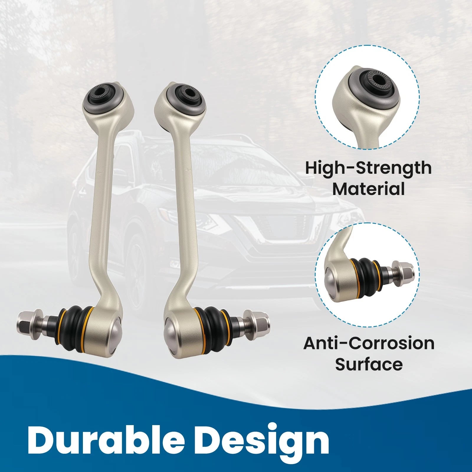 6Pc Front Upper Lower Control Arm Ball Joint Kit for BMW X3 X4 (2011–2018)