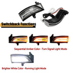2X Clear Sequential LED Side Mirror Signal Light for Subaru WRX (2015–2021)