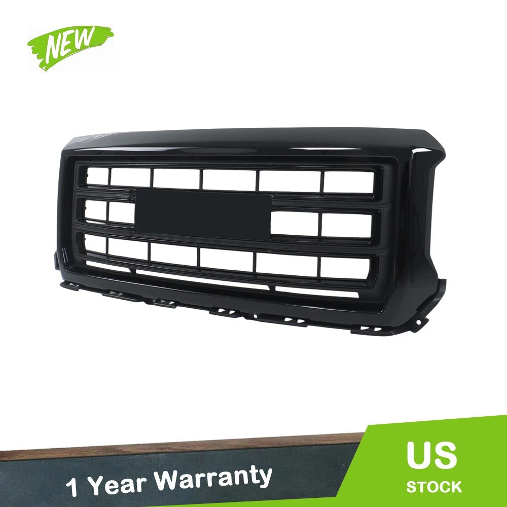 Gloss Black Front Bumper Grill for GMC Sierra 1500 (2014–2015)
