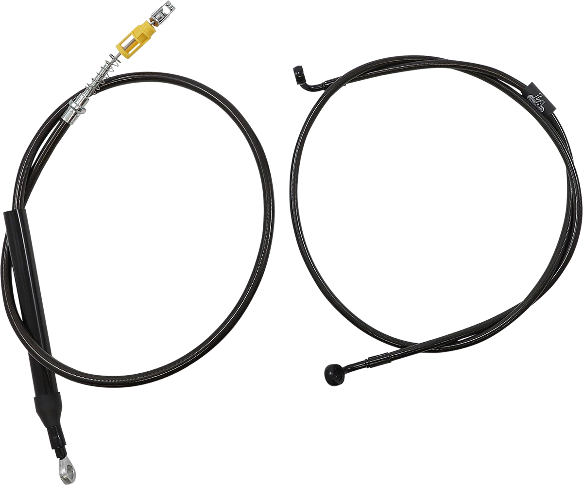 Complete Midnight Braided Cable Kit for LA Choppers (2015–2017)