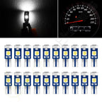 20X T5 6000K LED Visor Vanity Mirror Footwell Light Bulbs 37 74 58 70