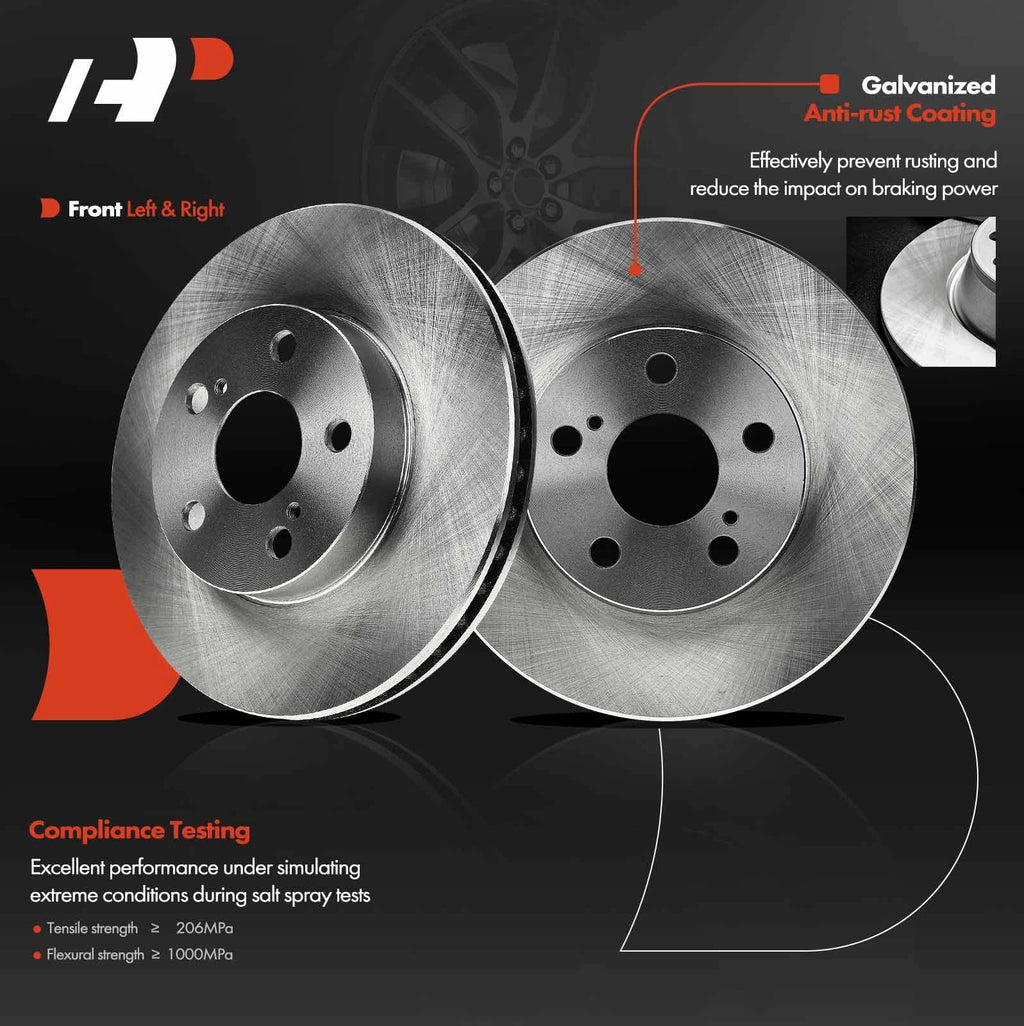 Front Disc Brake Rotors for Toyota Prius (2004â2009)