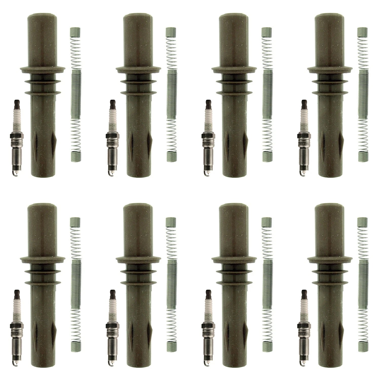 Set of 8 NGK G-Power Platinum Spark Plugs & Coil Boots for F-Series Expedition