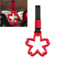 Red Cherry Blossom Shaped Ring Handle Strap for Train Bus Drift Charm Tools