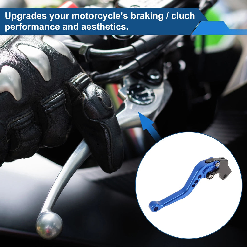 Adjustable Short Brake Clutch Levers Set of 2 for Suzuki SV650 (1999–2010) Solid Blue