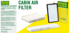 Mann Under Hood Cabin Air Filter for Mercedes CLS500 (2006)