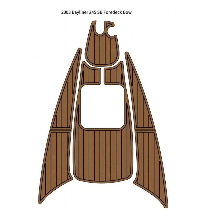 EVA Foam Foredeck Bow Pad for Bayliner 245 SB (2003) Faux Teak Deck Mat