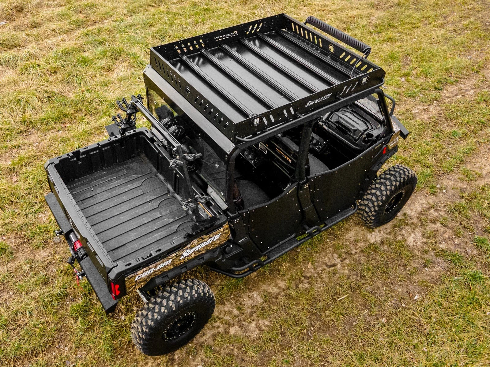 SuperATV Roof Rack with LED Light Bar for Can-Am Defender Max (2017–2023)