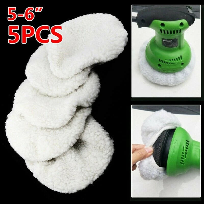 Set of 5 Polishing Bonnet Buffers for 5-6" Car Polisher