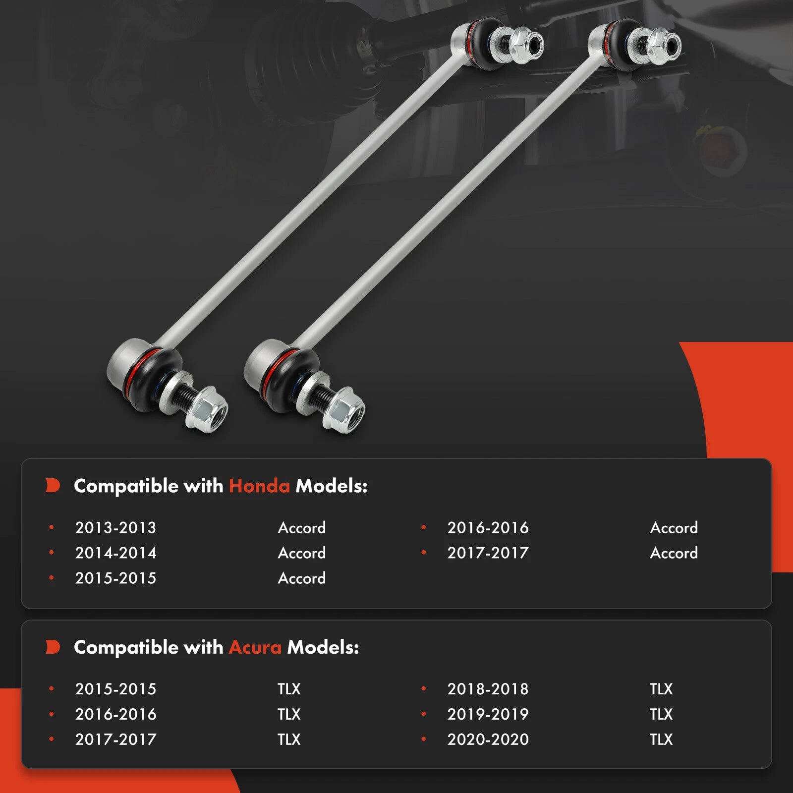2X Front Stabilizer Bar Link for Honda Accord (2013–2017) Acura TLX (2015–2020)