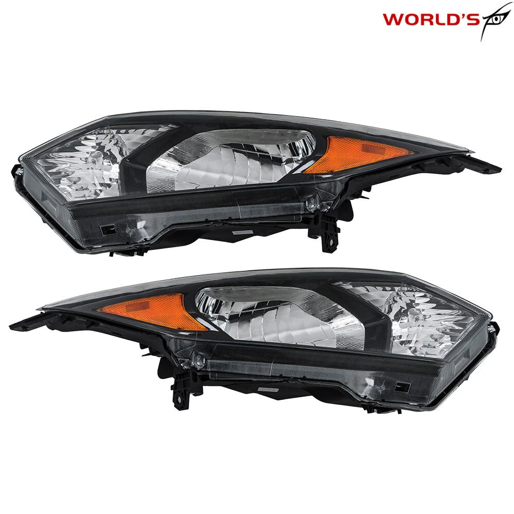 Set of 2 Black Halogen Headlights for Honda HR-V (2016–2018)