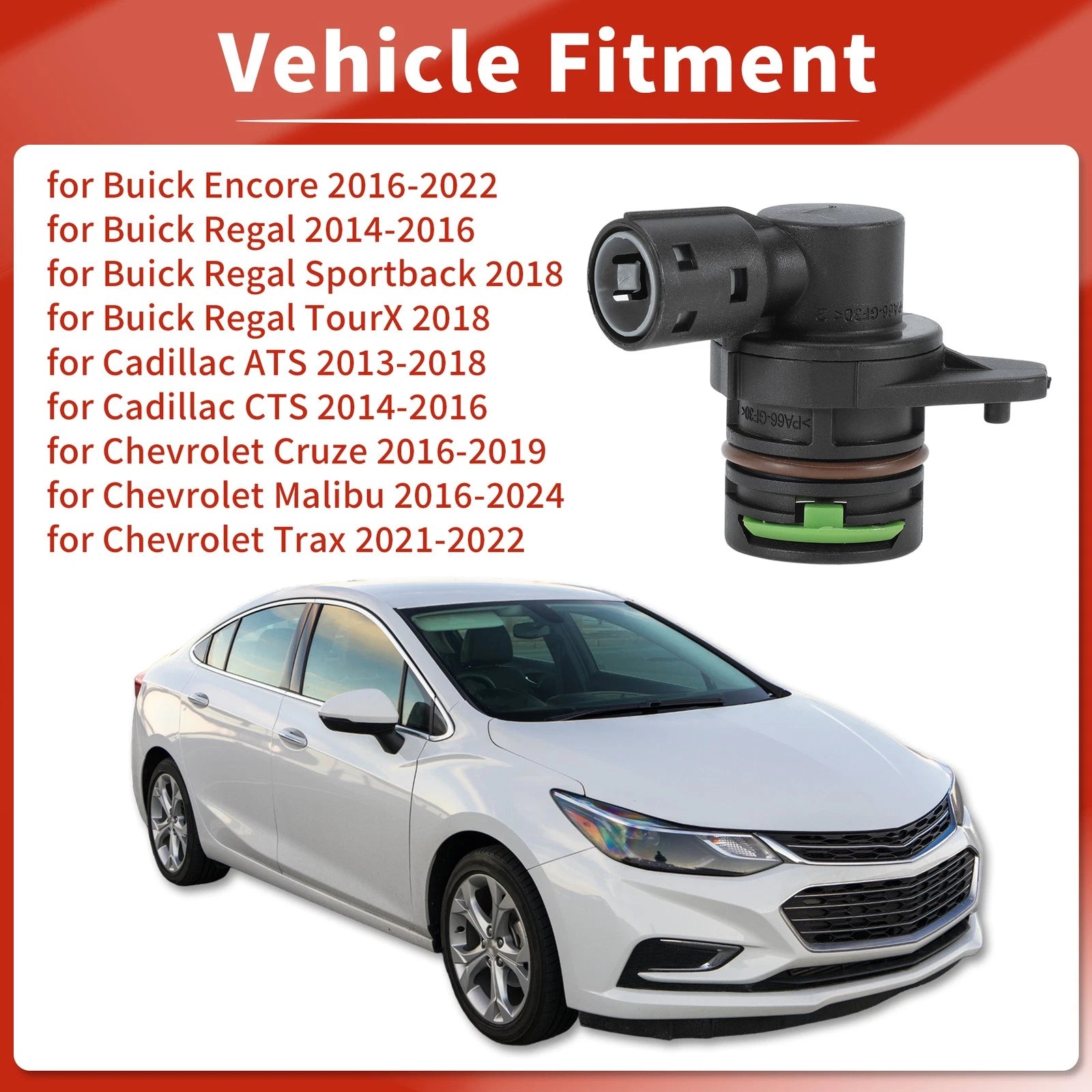 PCV Valve for Chevrolet Cruze Malibu Cadillac Buick (No. 12637666/12663027)