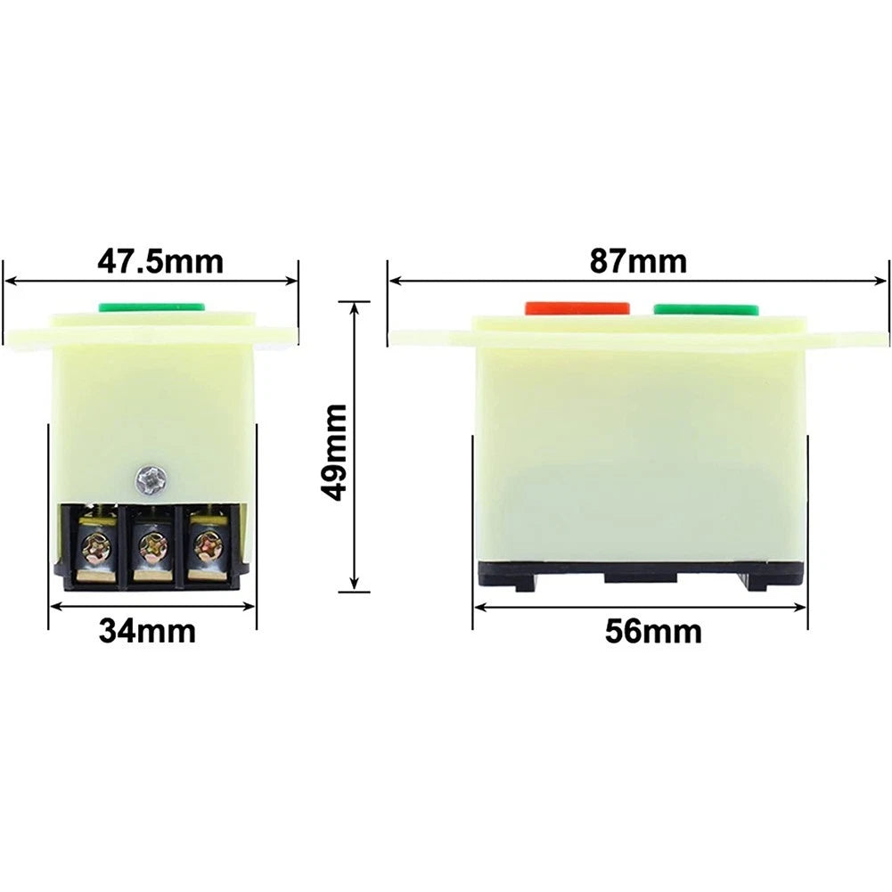 Cutout Switch Button for Grinder Cutting Machine (8.9 x 4.9 x 4.6 cm)