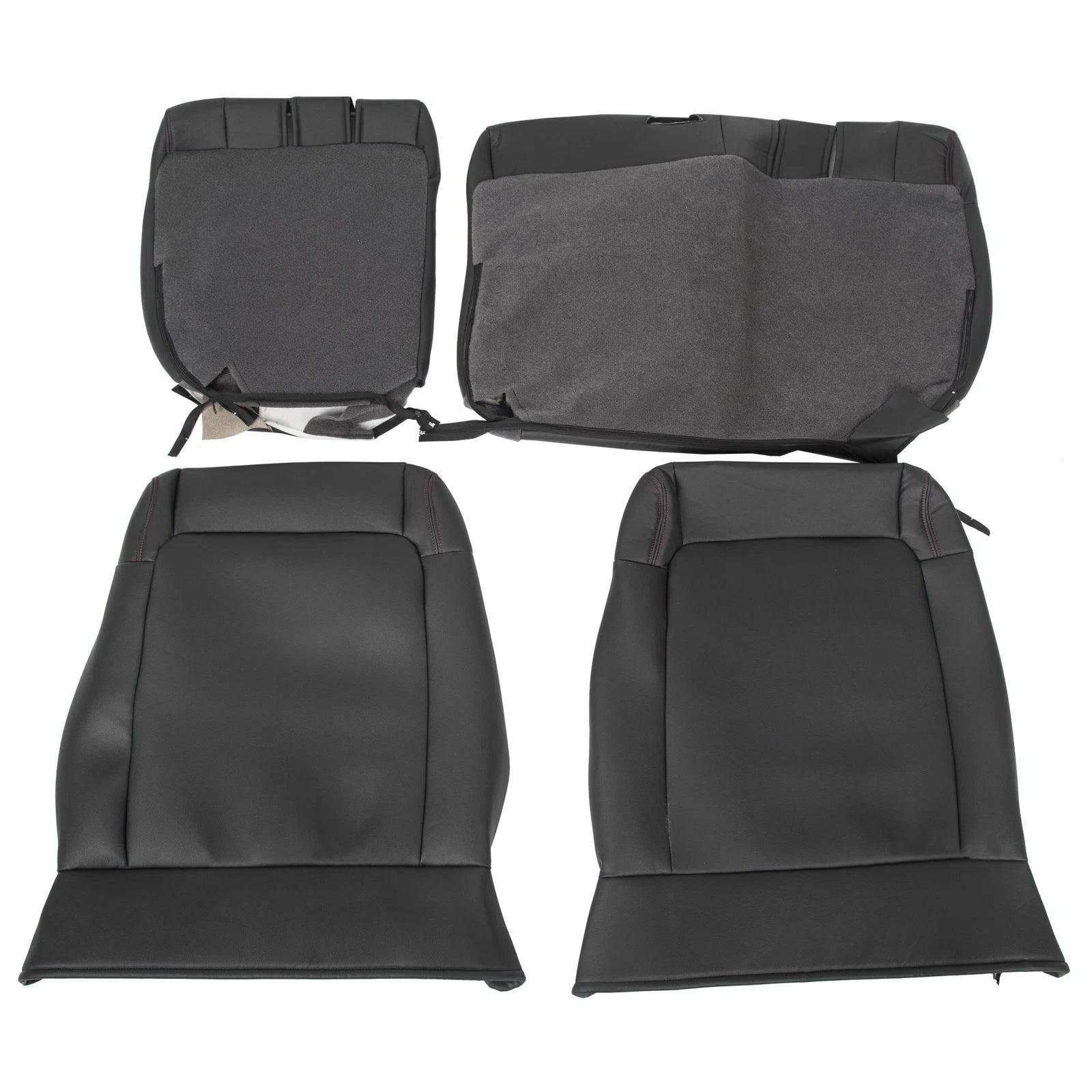 Set of 4 Seat Covers for Jeep Wrangler 4Door (2008–2010) Black