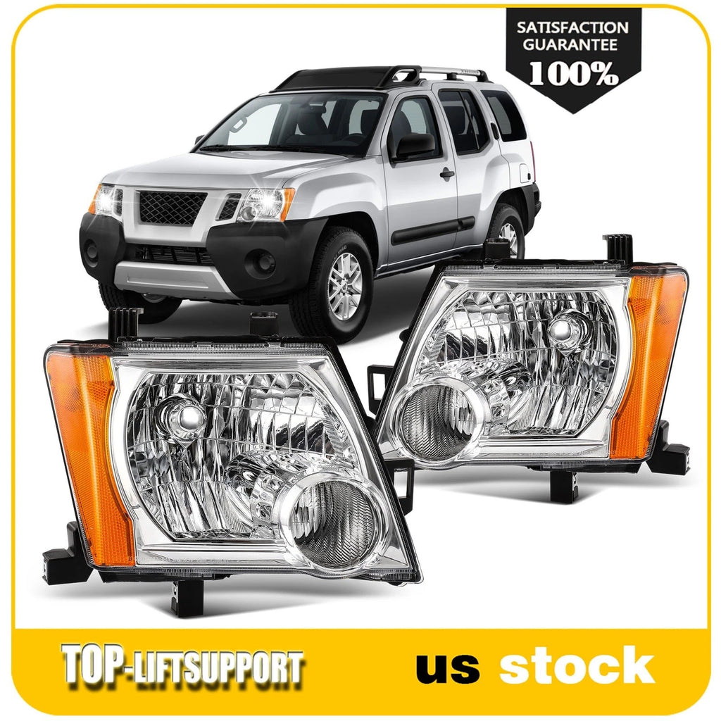 Set of 2 Chrome Headlight Assembly for Nissan Xterra (2005–2015)