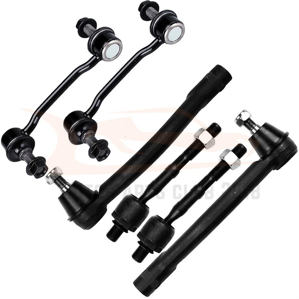 Set of 6 Front Steering Sway Bar Tie Rods for Hyundai Sonata (2009–2010)