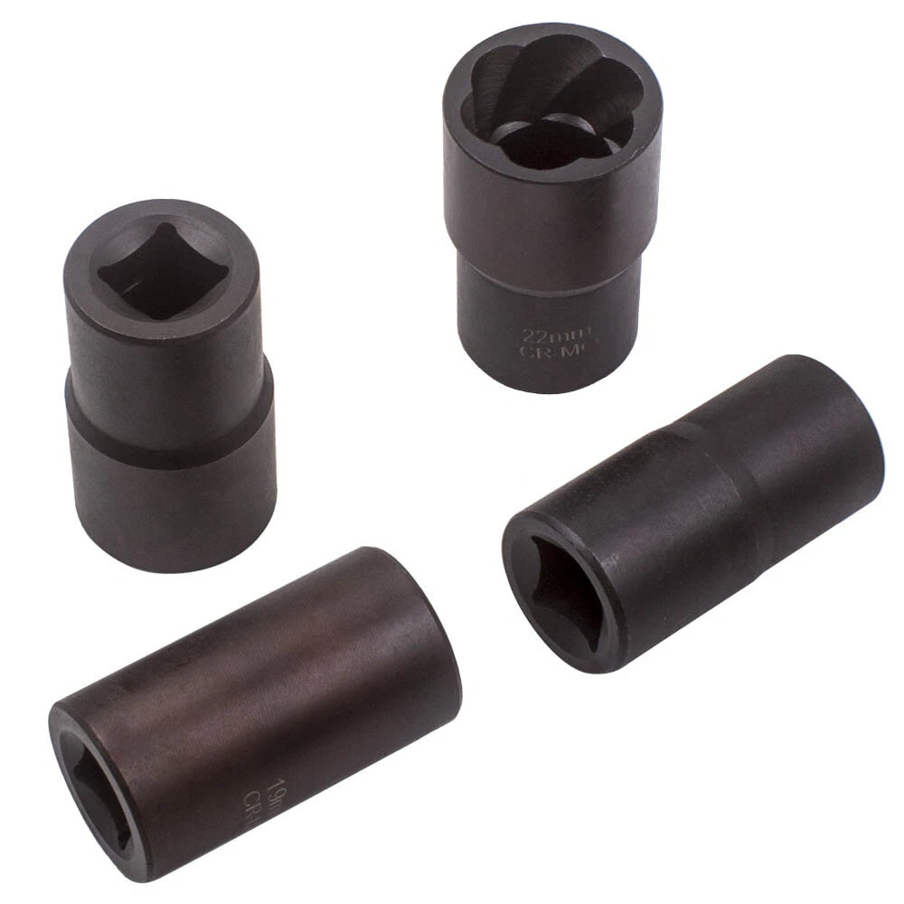 Twist Socket Wheel Lock Nut Removal Tool Kit for (17-22mm)