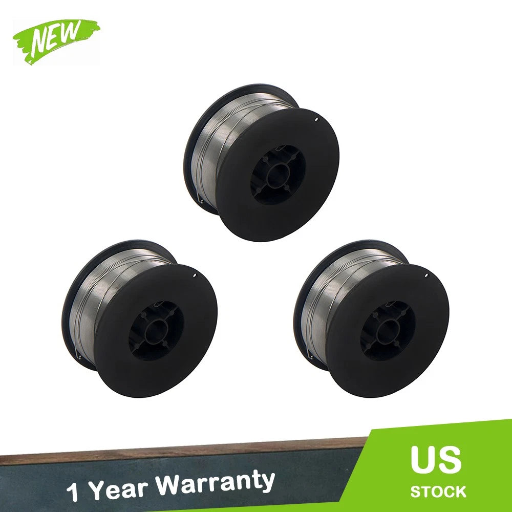 Set of 3 Flux Core MIG Welding Wire for Carbon Steel (E71T-GS)