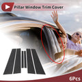 Door Pillar Window Trim for Ford Focus (2019–2023) Carbon Fiber Black