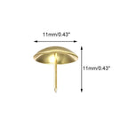 100Pcs Gold Upholstery Nails for Furniture (11mm x 11mm)