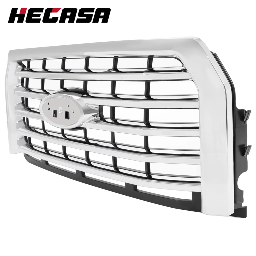 ABS Chrome Front Upper Bumper Grille for Ford F-150 (2015–2017)