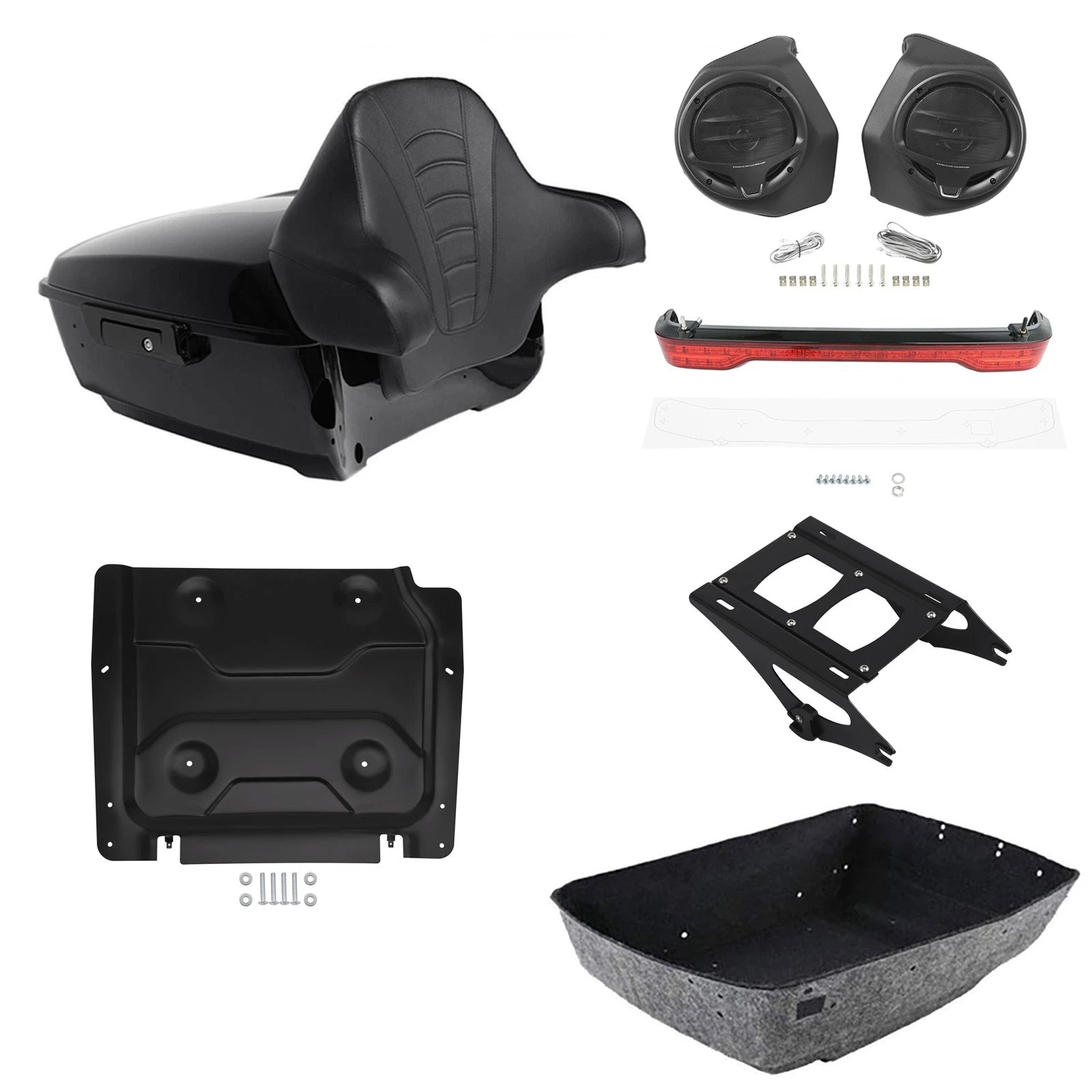 Backrest Speakers Lamp Mount Plate for Harley Road Glide (2014–2026)