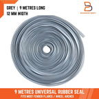 Grey Rubber Wheel Arches Fender Flares for Toyota Hilux MK4 MK5 (1997-2005)