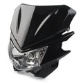 Headlight Lamp Fairing Hi/Lo for Universal Fit Street Fighter Dirt Bike Black