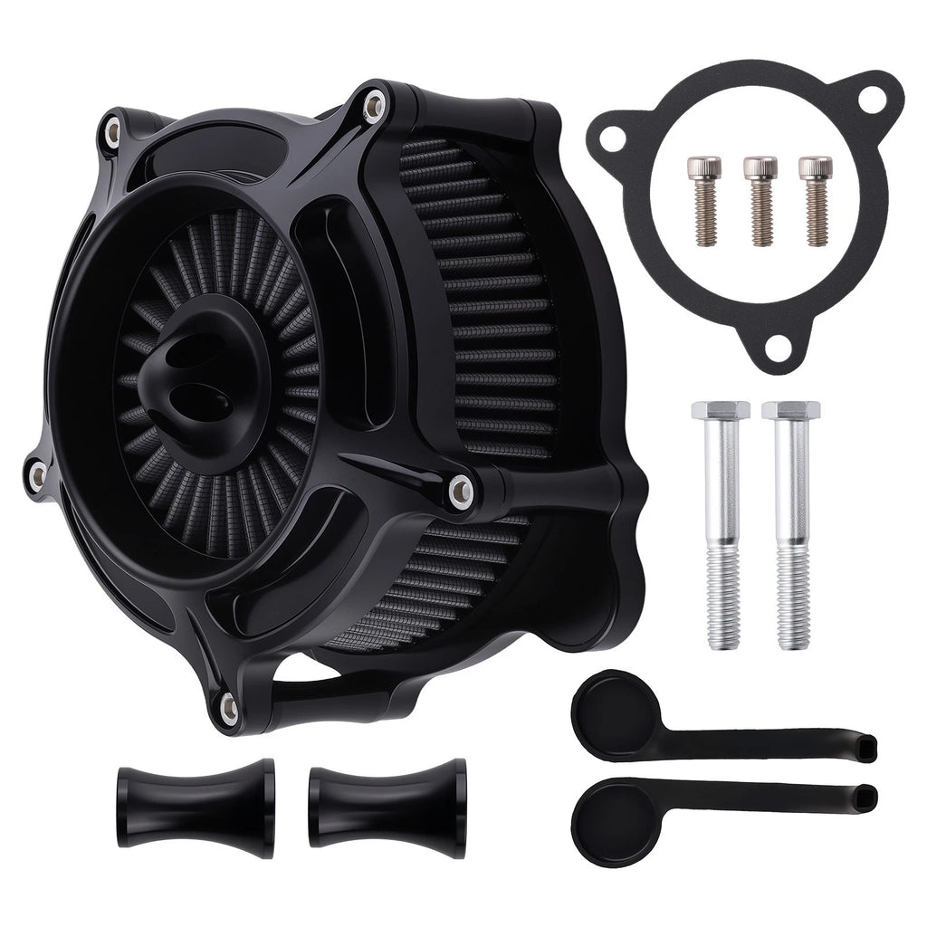 Air Cleaner Intake Filter System for Harley Touring Street Glide 2008-16 Black