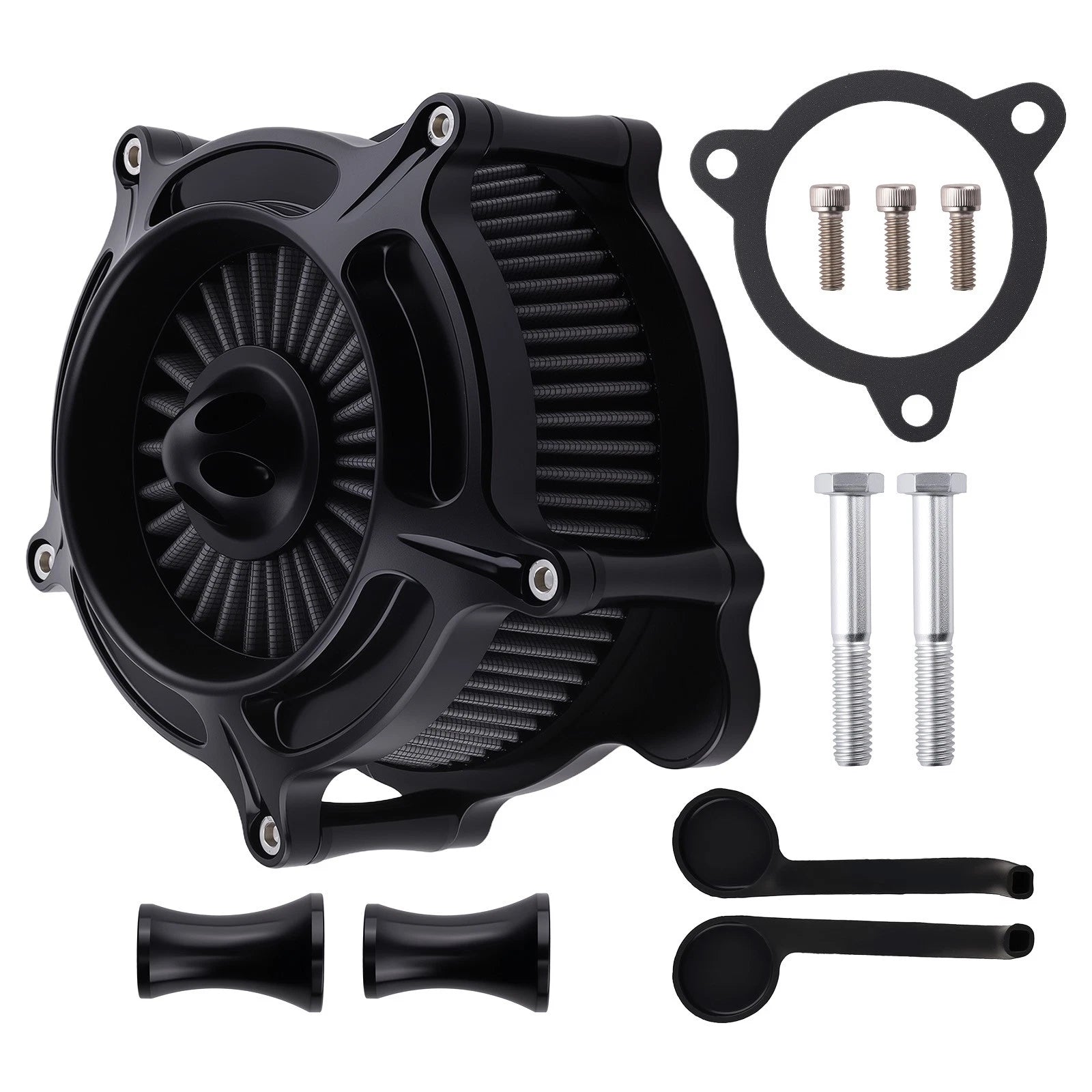 Air Cleaner Intake Filter System for Harley Touring Street Glide 2008-16 Black