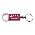 Burgundy Anodized Aluminum Valet Keychain - Officially Licensed for Jeep Liberty