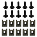 10X Aluminum Fairing Screen M6x20mm Screw Bolts Clips for Motorcycle