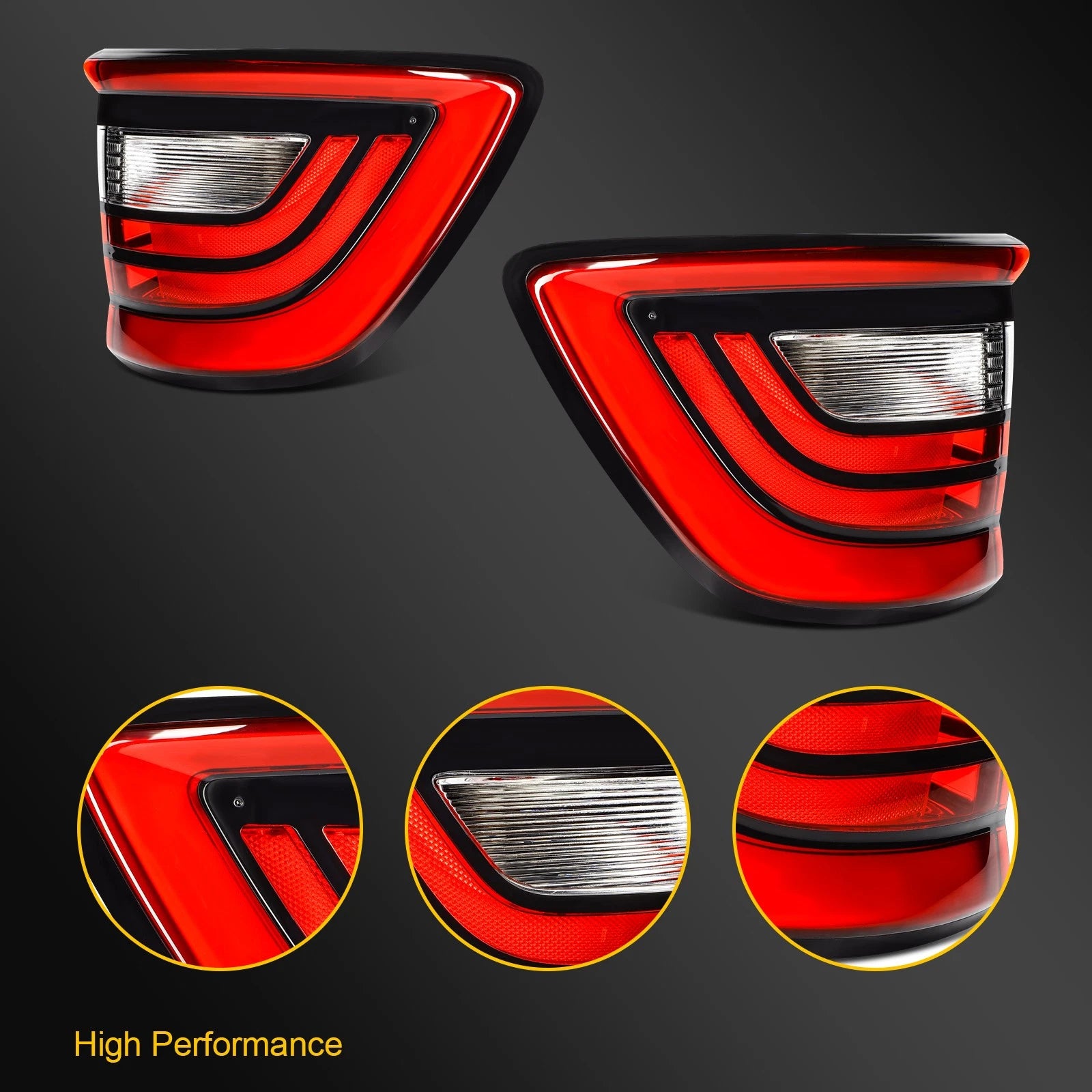 Pair LED Tail Lights for Dodge Durango (2014–2025)