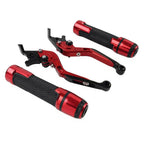 Red Extendable Brake Clutch Lever Grip Set for Yamaha YZF R1 R6S (2004-2023)