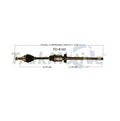 CV Axle Shaft for Ford Flex Lincoln MKT AWD (2009–2019) SurTrack FD-8165