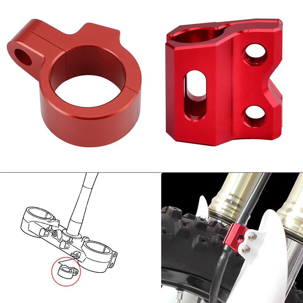 Front Brake Line Hose Cable Clamps for Honda CR125R CR250R (2004–2007)