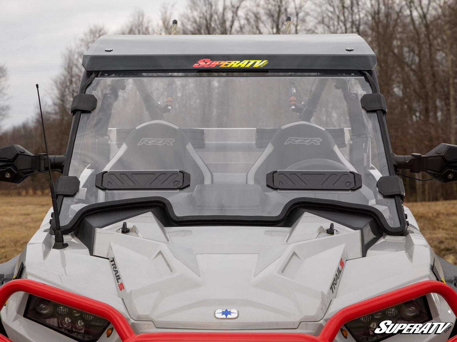 SuperATV Vented Full Windshield for Polaris RZR Trail 900 / S 900 / S 1000 (2015–2021)