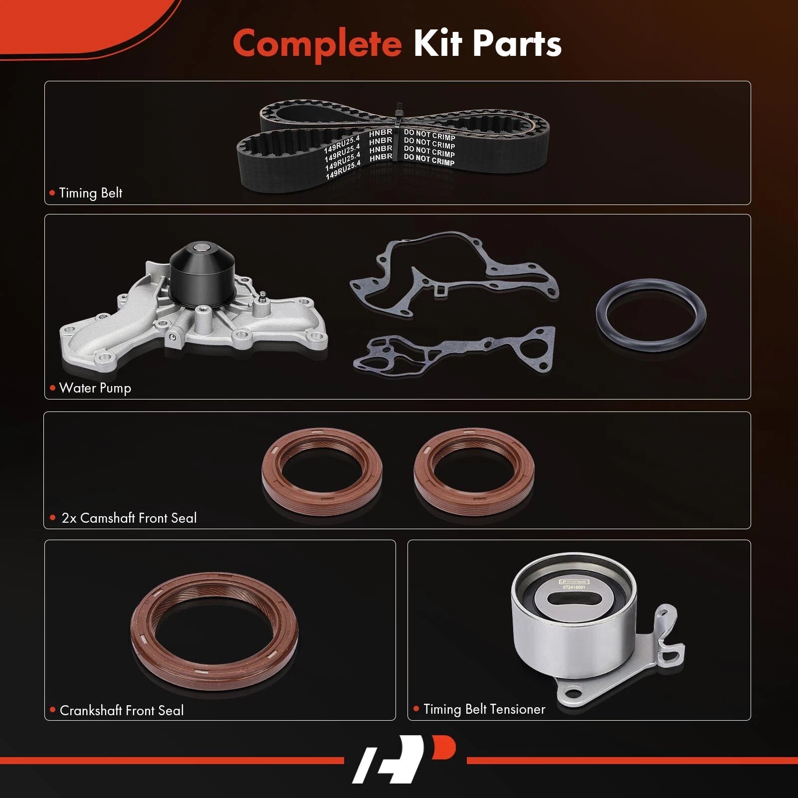 7x Timing Belt & Water Pump Kit for Hyundai Sonata (1990–1998)