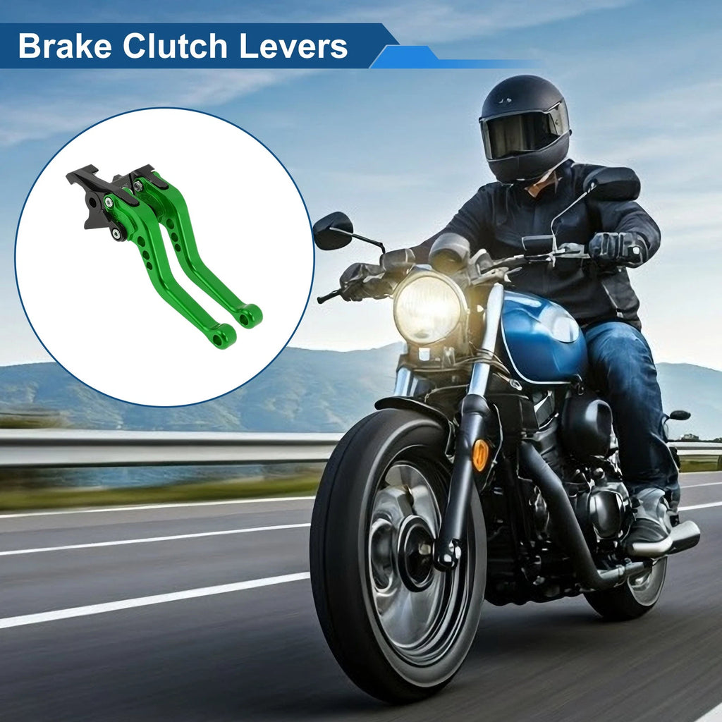 Adjustable Short Brake Clutch Levers for Honda CB599/CB600 Hornet (1998–2006) Green