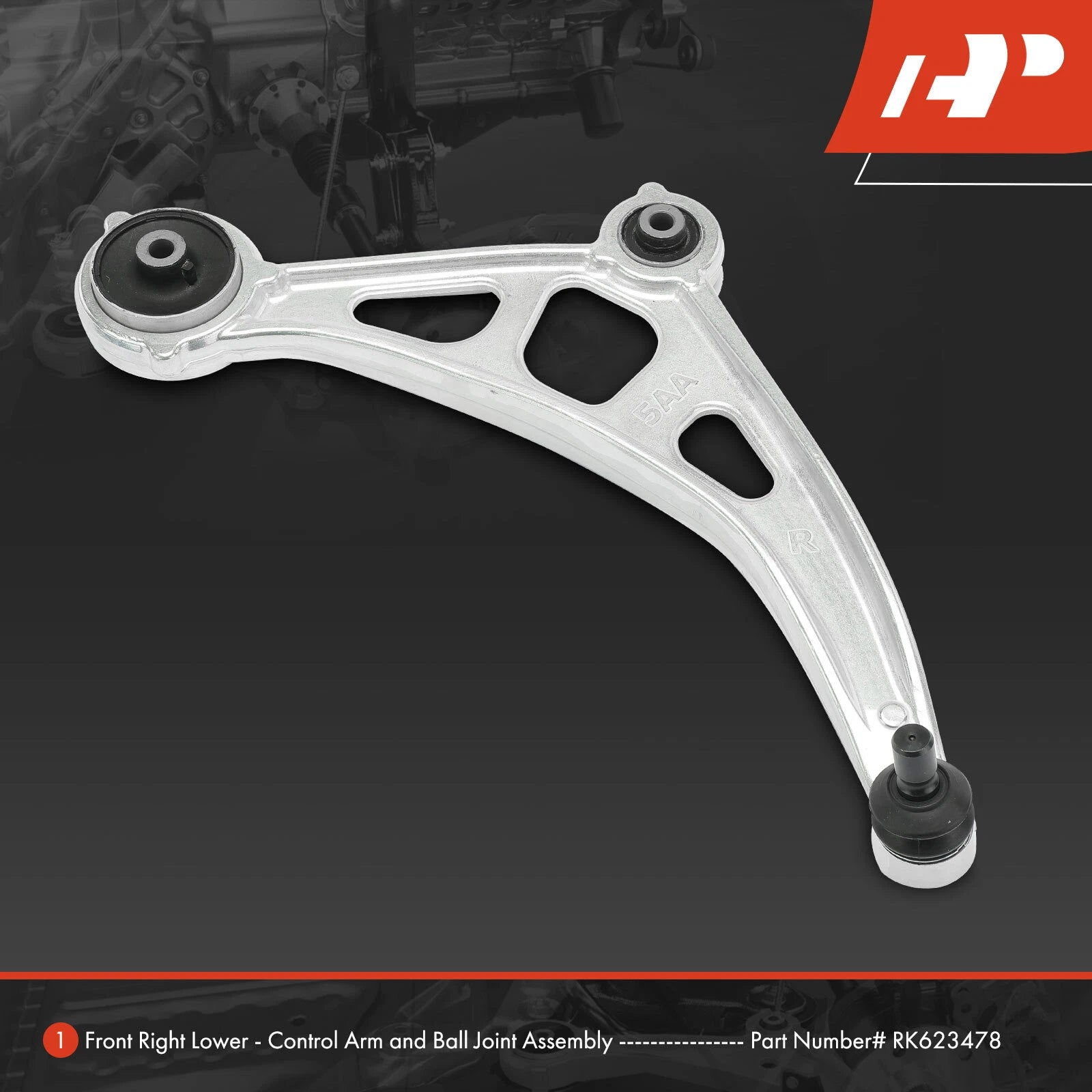 Front Right Lower Control Arm and Ball Joint for Nissan Murano (2015–2022)