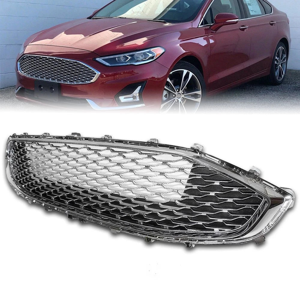Chrome Front Upper Mesh Bumper Grille for Ford Fusion (2019–2020)