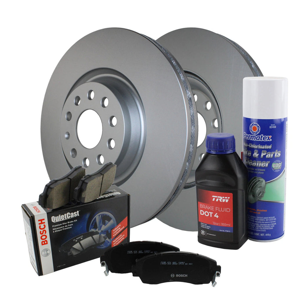 Front Brake Kit 340mm Disc Rotors & Bosch Pads for VW S3 CC GTI Jetta
