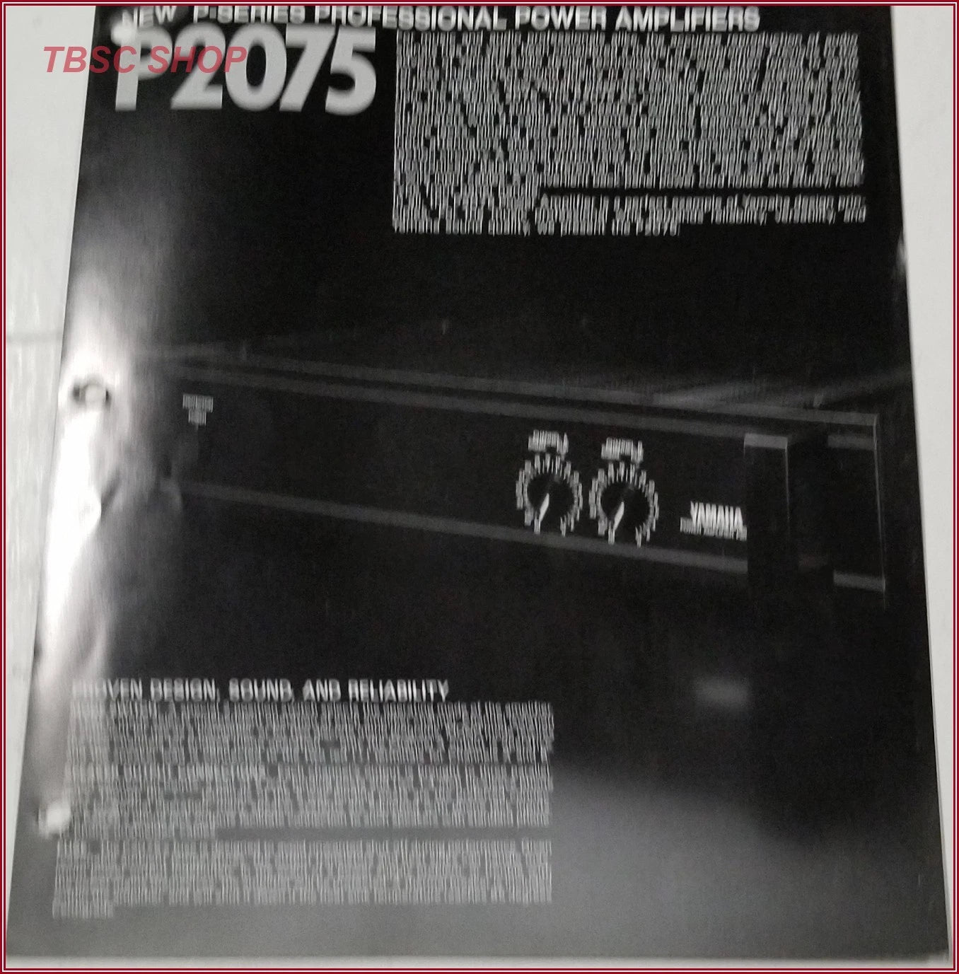 Yamaha P2075 Power Amplifier Sales Brochure