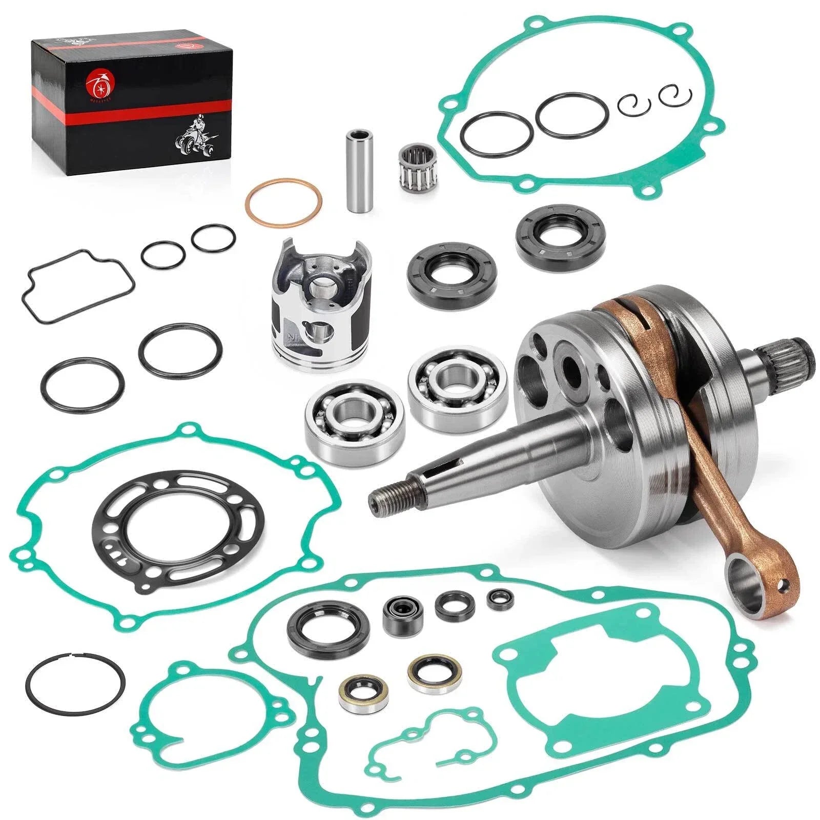 ENGINE REBUILD KIT CRANKSHAFT GASKETS BEARINGS for Kawasaki KX85 (2001–2005)