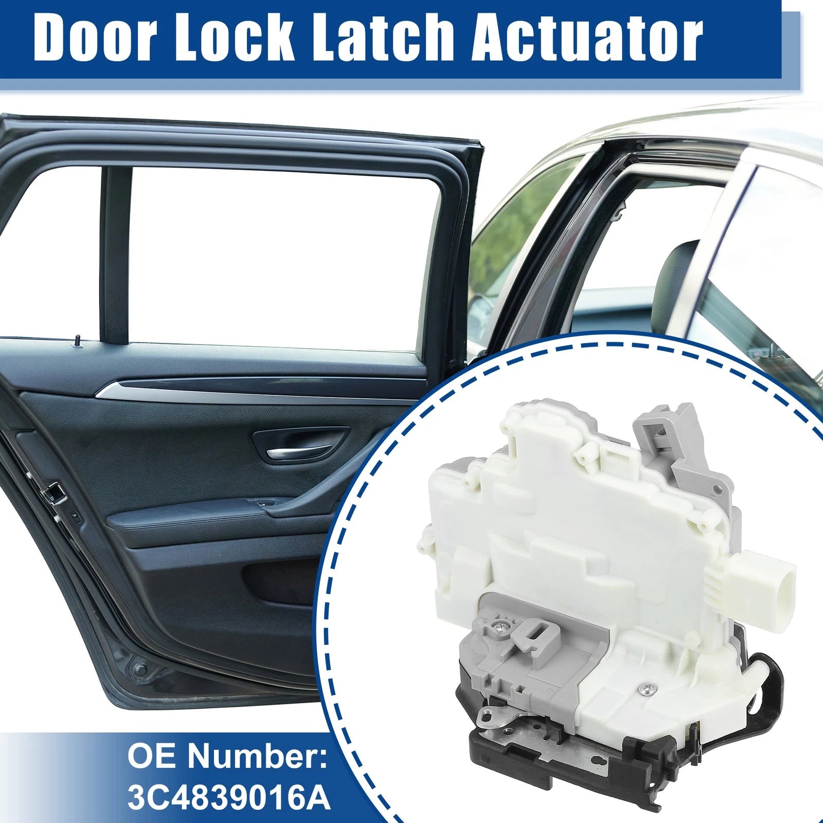 Rear Right Door Lock Latch Actuator for Audi Q3 Quattro (2007–2015) 3C4839016A
