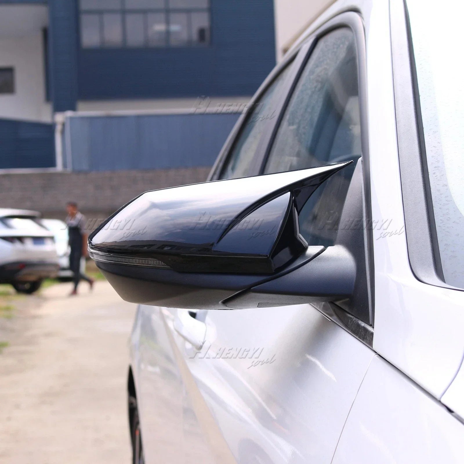 Gloss Black Mirror Cover Cap for Hyundai Elantra (2023–2024)
