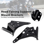 Set of 2 Head Mount Brackets for Harley Touring Street Glide (2014–2023)
