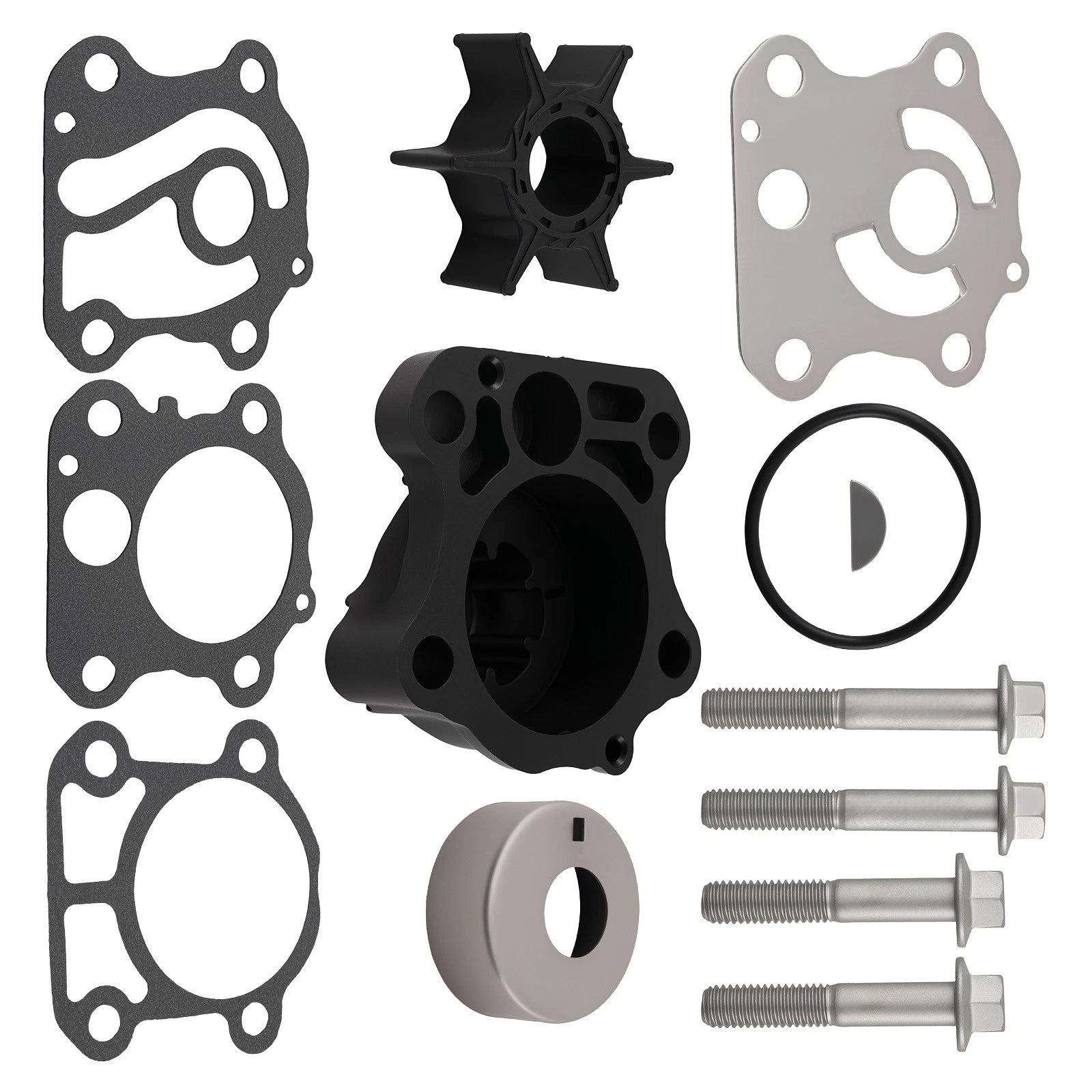 Water Pump Impeller Kit for Yamaha 2-Str 50 60 70 HP (1990–2023) 6H3-W0078-A0-00